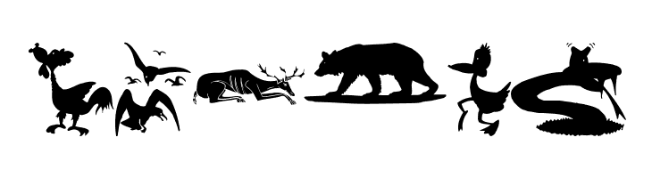 AnimalShadowsDrei  Free Fonts Download