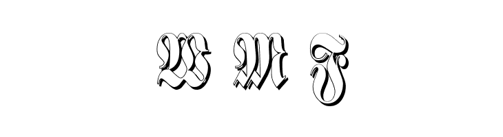 Schmalfette Fraktur Schattiert  Free Fonts Download