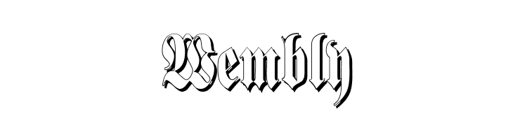 Schmalfette Fraktur Schattiert  Free Fonts Download