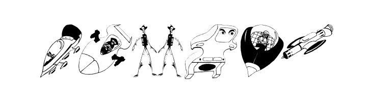 HalloweensUfos  Free Fonts Download