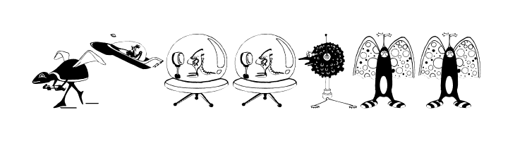 HalloweensUfos  Free Fonts Download