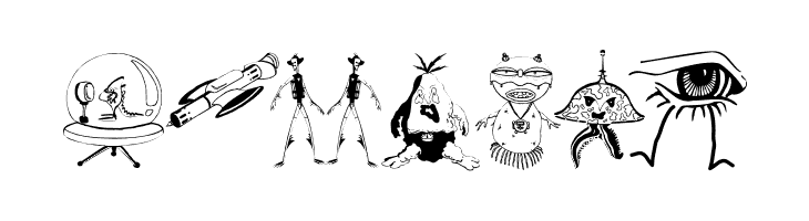 HalloweensUfos  Free Fonts Download