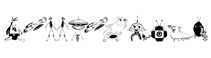 HalloweensUfos  Free Fonts Download