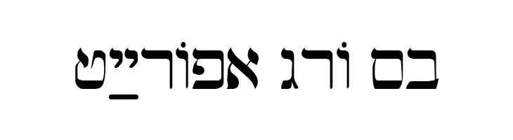 Hebrew Regular  Free Fonts Download