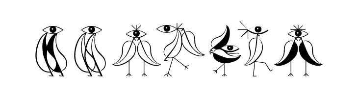 KleinsBirdsNoTen  Free Fonts Download