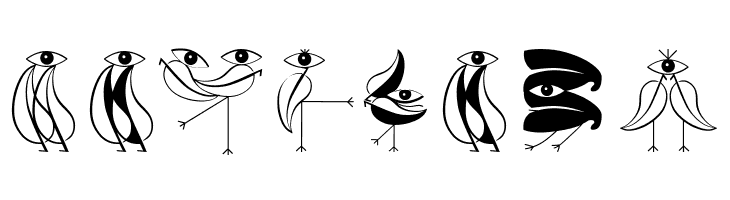 KleinsBirdsNoTen  Free Fonts Download