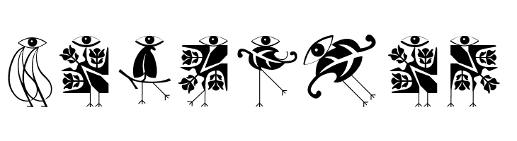 KleinsBirdsNoTen  Free Fonts Download