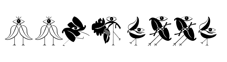 KleinsBirdsNoTen  Free Fonts Download