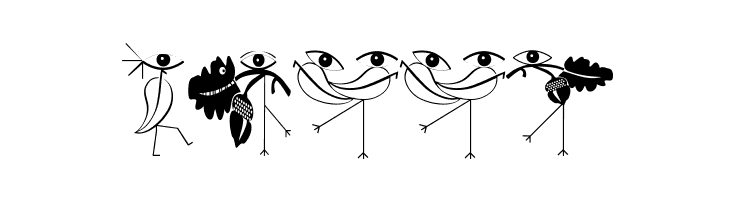 KleinsBirdsNoTen  Free Fonts Download