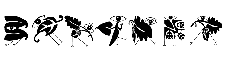 KleinsBirdsNoTen  Free Fonts Download