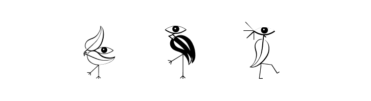 KleinsBirdsNoTen  Free Fonts Download
