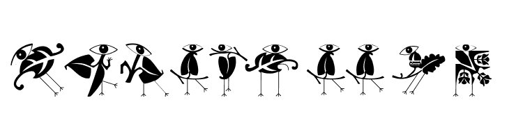 KleinsBirdsNoTen  Free Fonts Download