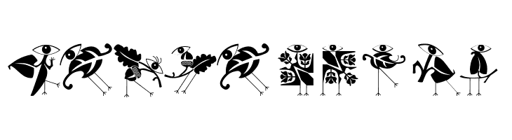 KleinsBirdsNoTen  Free Fonts Download