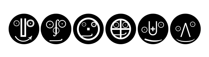 MathEmoticonsInverse  Free Fonts Download