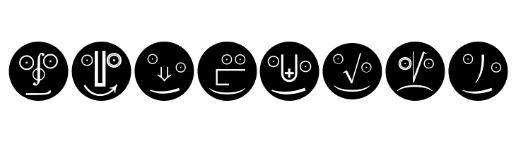 MathEmoticonsInverse  Free Fonts Download