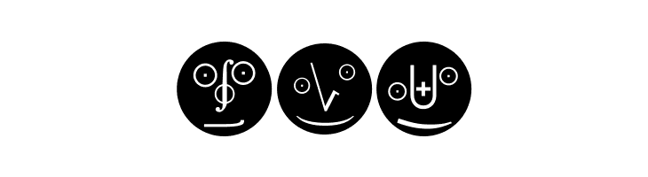 MathEmoticonsInverse  Free Fonts Download