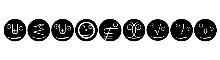 MathEmoticonsInverse  Free Fonts Download