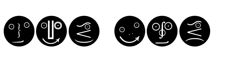 MathEmoticonsInverse  Free Fonts Download