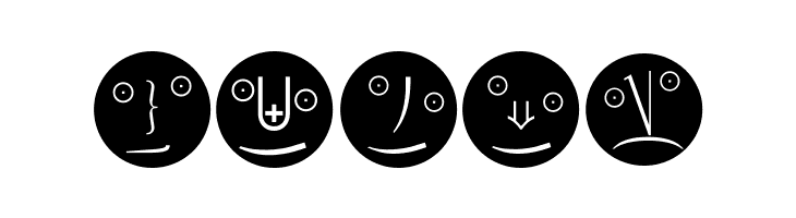 MathEmoticonsInverse  Free Fonts Download