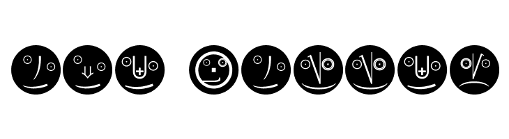 MathEmoticonsInverse  Free Fonts Download