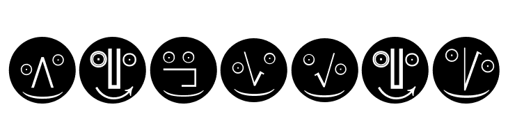 MathEmoticonsInverse  Free Fonts Download