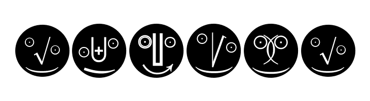 MathEmoticonsInverse  Free Fonts Download