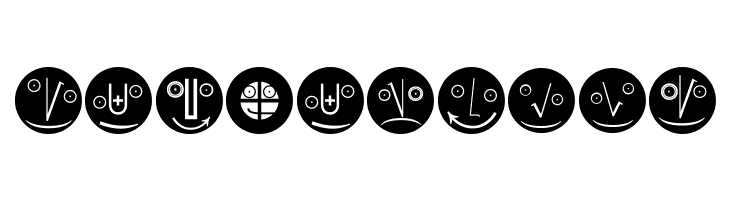 MathEmoticonsInverse  Free Fonts Download