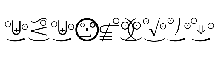 MathEmoticonsOne  Free Fonts Download