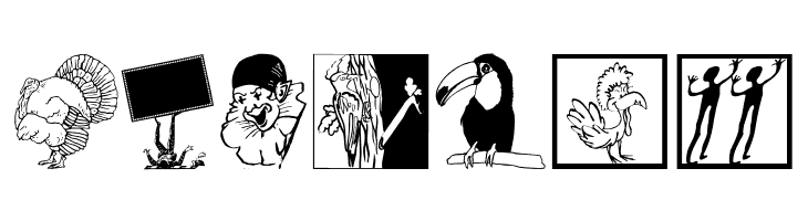 VectorAnimalsOrPeople  Free Fonts Download