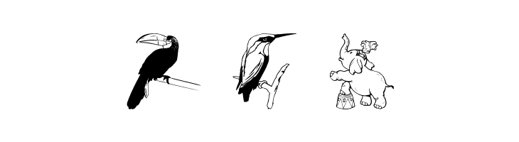 VectorAnimalsOrPeople  Free Fonts Download