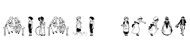 Kinder-Vignetten  Free Fonts Download