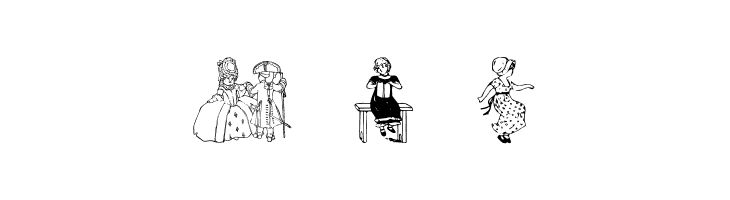 Kinder-Vignetten  Free Fonts Download
