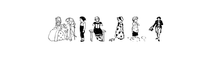 Kinder-Vignetten  Free Fonts Download