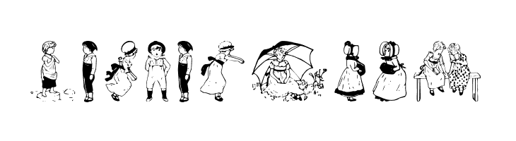 Kinder-Vignetten  Free Fonts Download