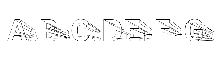 ABCDEFG Erectlorite Light Font