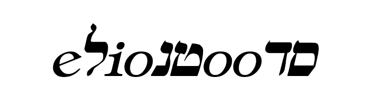 Hebrew Italic  Free Fonts Download