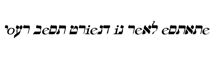 Hebrew Italic  Free Fonts Download