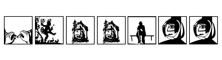 Scherenschnitt OSeven  Free Fonts Download