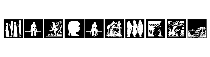 Scherenschnitt OSeven  Free Fonts Download