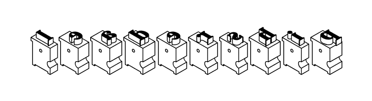 LeadTypeLeftInked  Free Fonts Download