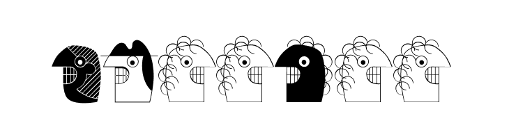 MKartoonKoepfe  Free Fonts Download