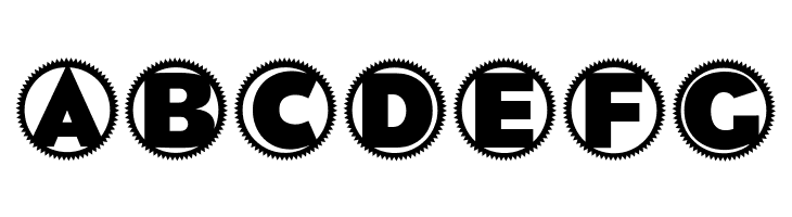 Gearing-ZahnradABC  Free Fonts Download