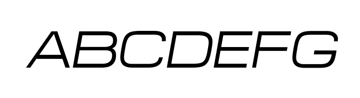 ABCDEFG MicroExtendFLF-Italic Font