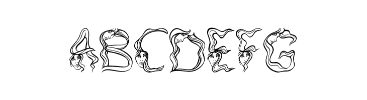 AlphaWomanHair  Free Fonts Download