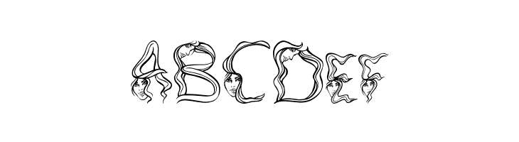 AlphaWomanHair  Free Fonts Download