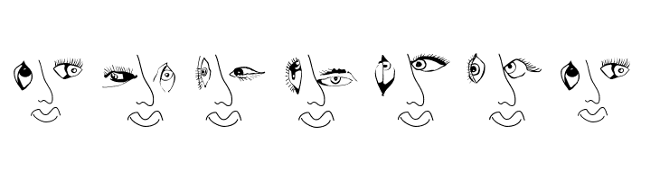 EyesNoseMouth  Free Fonts Download