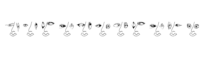EyesNoseMouth  Free Fonts Download