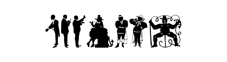 SilhouPeopleTwo  Free Fonts Download