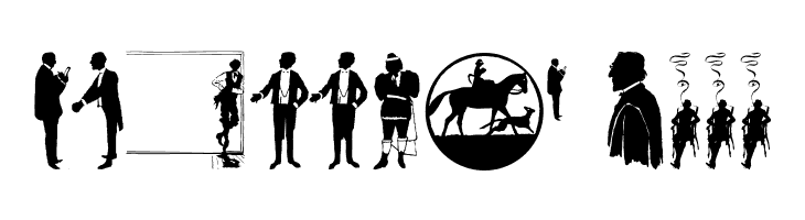 SilhouPeopleTwo  Free Fonts Download