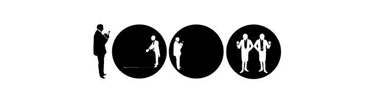 SilhouPeopleTwo  Free Fonts Download